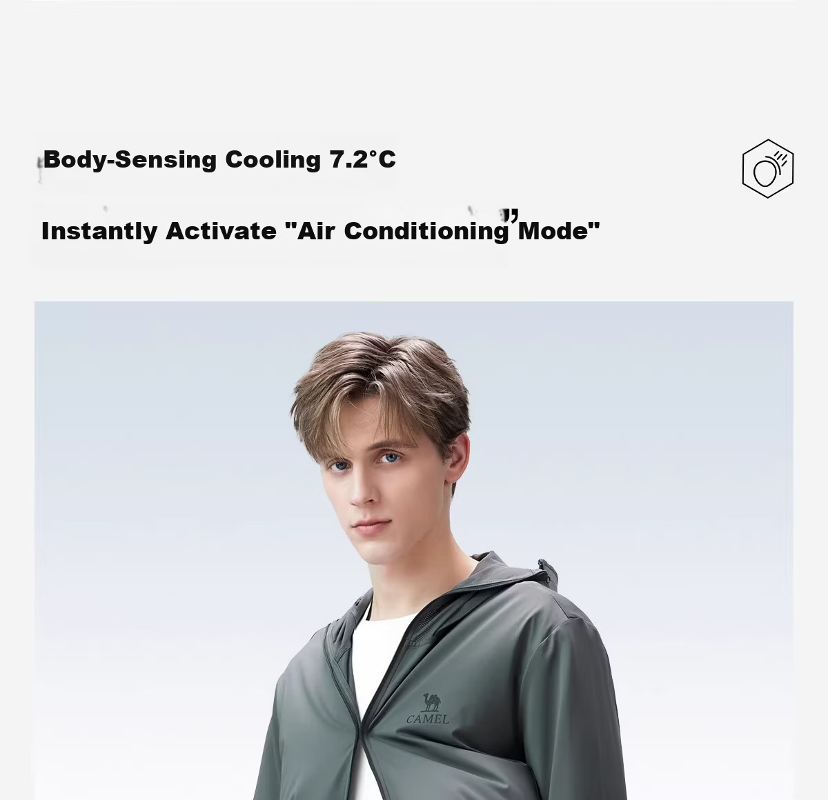 CAMEL Outdoor Sun Protection Jacket 2026 Spring Summer New Unisex Cooling Breathable Silver Coated Brim Coat Sun Protection 9007 12