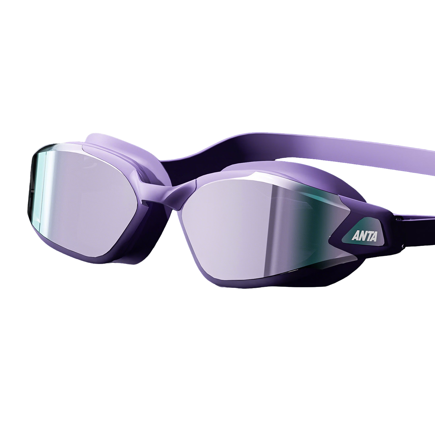 ANTA Swimming Goggles Unisex HD Anti-Fog Coated Large Frame Adult Prescription Professional Durable Smoke Purple