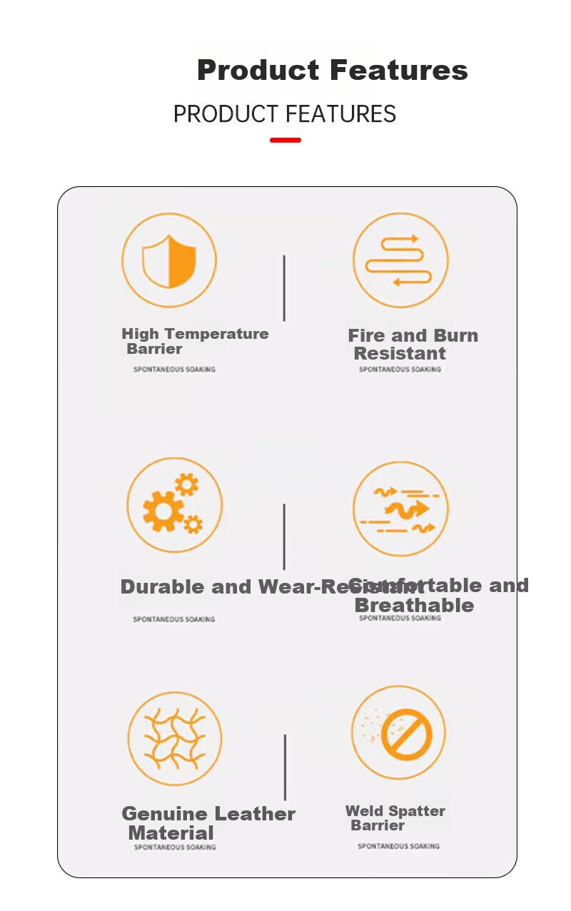 BAIGE Winter Welding Protective Gear Cowhide Sleeves Heat-Resistant Insulated Work Sleeves 3