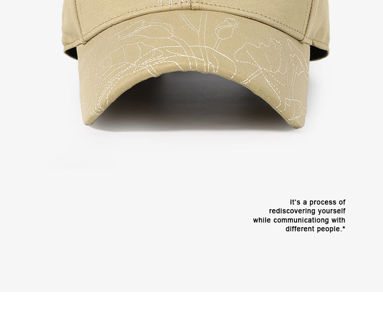 CACUSS Women's Embroidered Baseball Cap Spring Summer Breathable Hard Top Duckbill Hat Face Slimming Sun Hat Milk Tea Brown 15