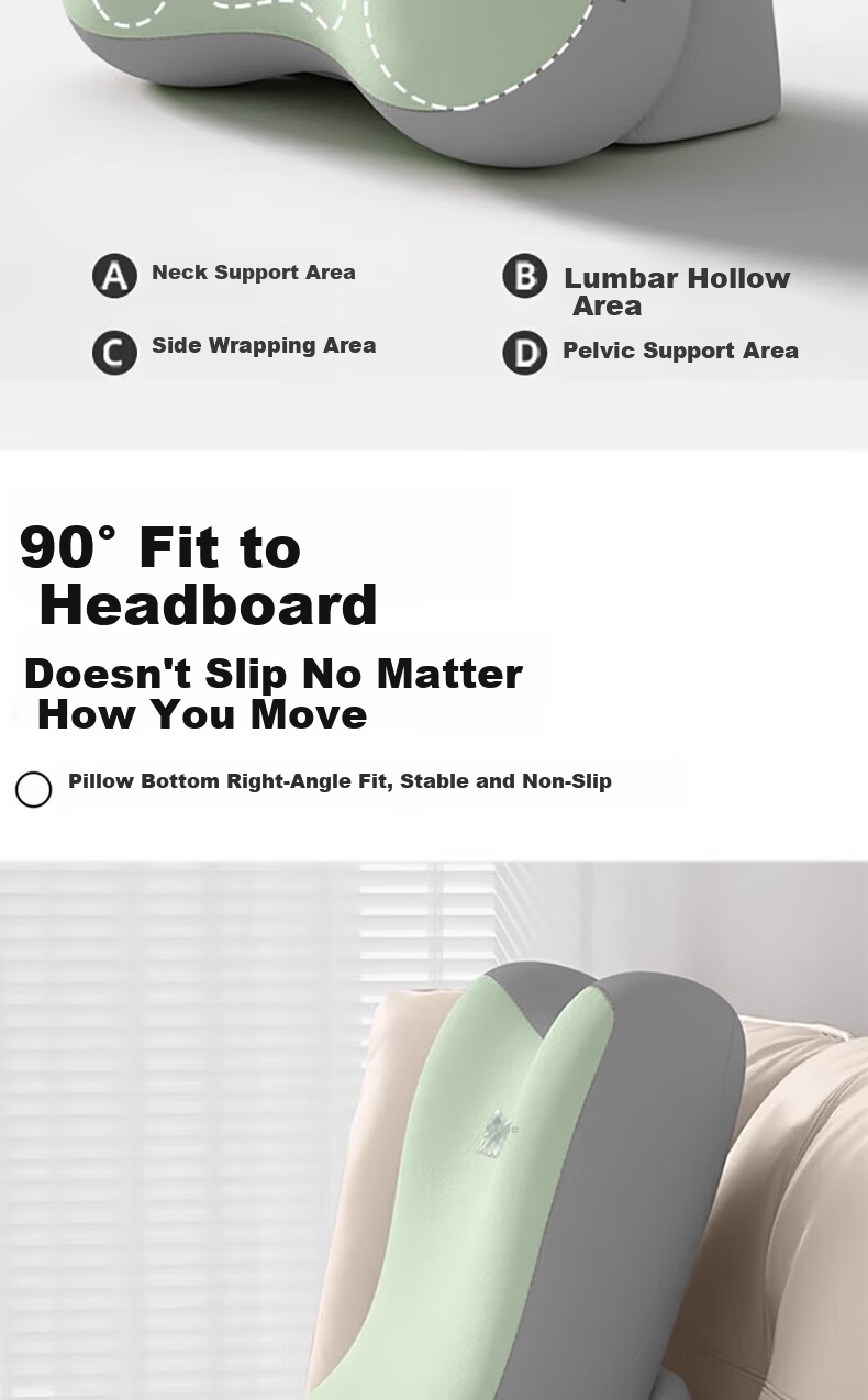 MiiOW Multifunctional Neck and Lumbar Support Backrest Pillow for Bed and Sofa, Reading and Phone Use Cushion 8