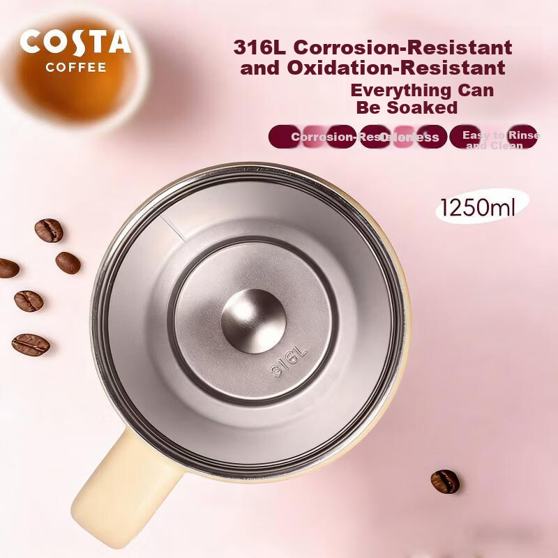 COSTA Jumbo Large Capacity Stainless Steel Insulated Straw Water Bottle for Men and Women Office Student DIY Holiday Gift