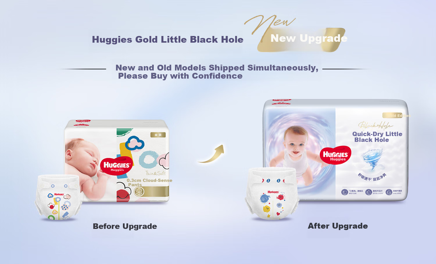 Huggies Gold Diapers NB62 (Under 5kg) Quick-Dry, Anti-Redness 1