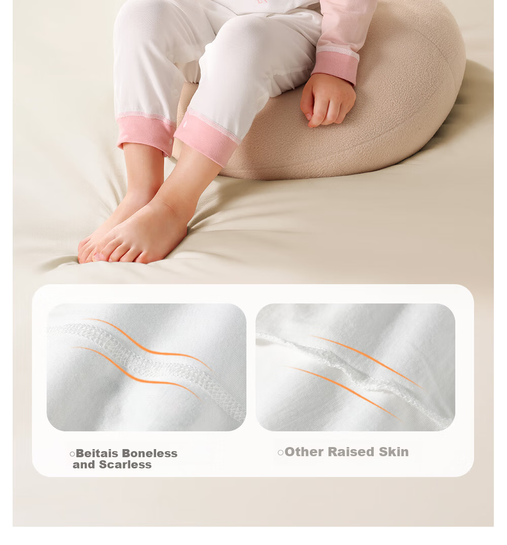 Betis Kids Spring Autumn New Pure Cotton Long Sleeve Belly Protection Unisex Children's Pajamas Homewear Jumpsuit Set 18