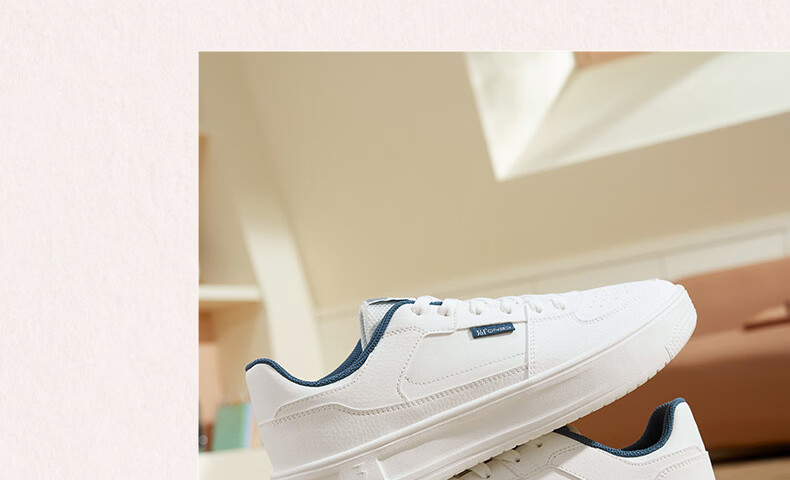 361° Men's Casual Shoes Qinghe 2 New Stylish Versatile Thick-Soled Comfortable White Sneakers 672636618-1 24