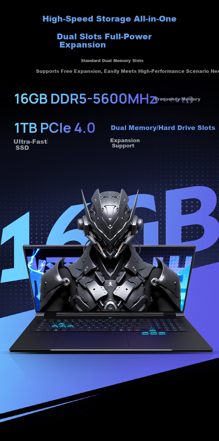 MECHREVO YaoShi 18 Pro Intel Core Ultra7 18-inch Gaming Laptop (U7-270HX Plus 16GB 1TB RTX5070 2.5K) 12