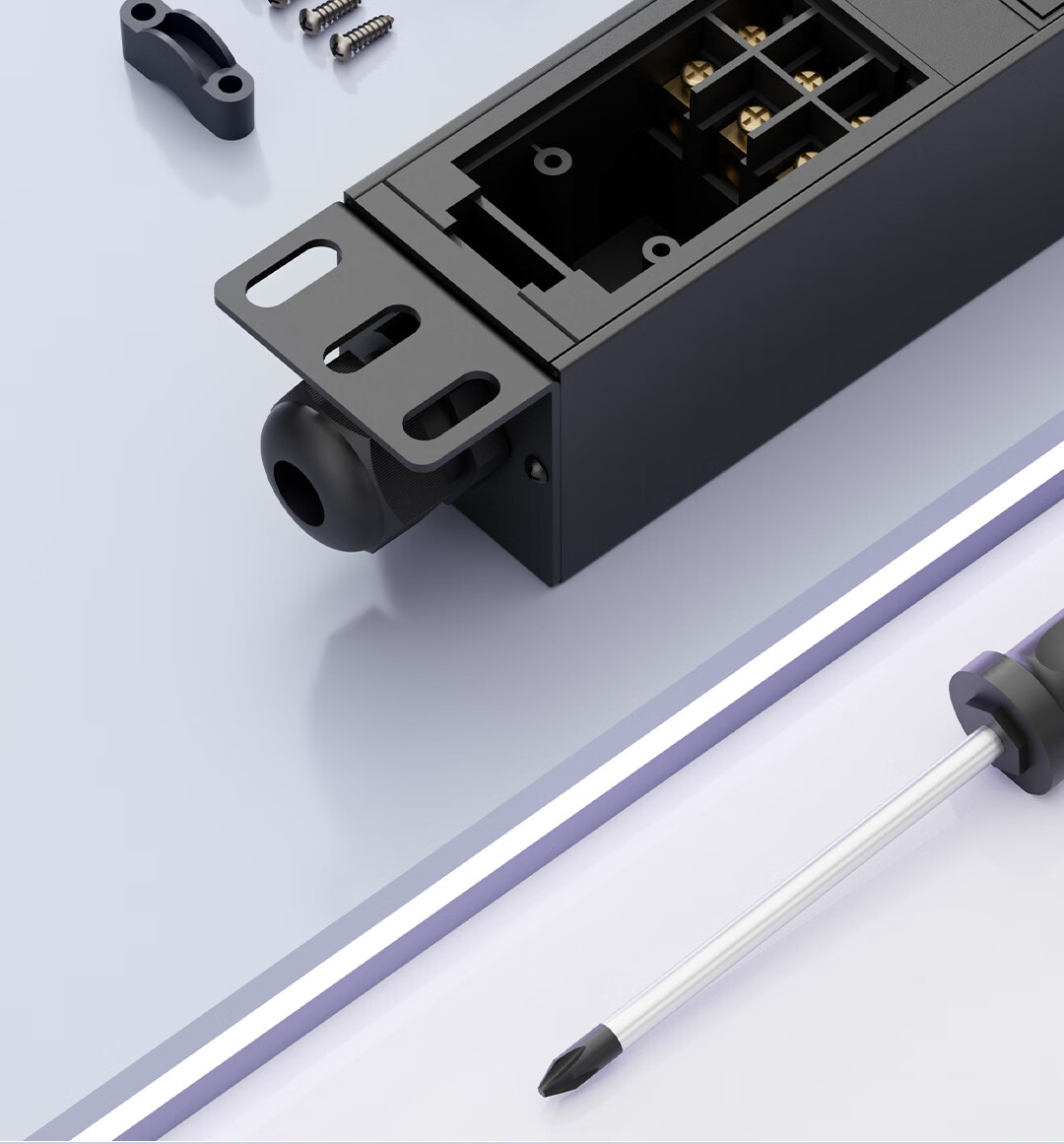 Lengon Wireless PDU Cabinet Socket 32A 8000W Self-Wiring Power Strip 8-Port 6mm² Extension Board High-Power Engineering Server Room Weak Current Box Extension Cord 6