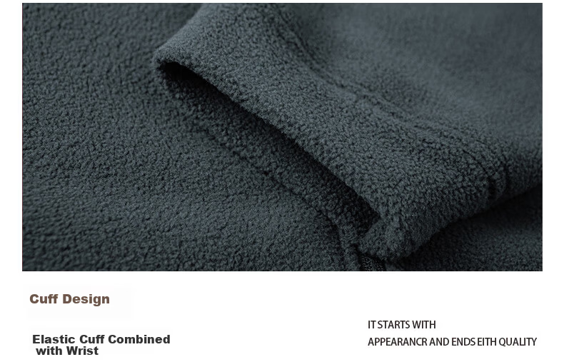 Jeanswest Men's Spring Casual Loose Warm Thick Fleece Jacket Hooded Versatile Comfortable Fleece Top 4