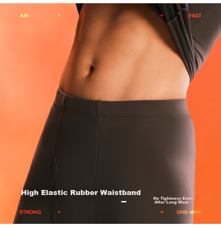 HLA [Chen Zheyuan's Choice] Thermal Underwear for Men, 230g Double-Sided Fleece, Antibacterial Heating Patch, Autumn Top And Bottom Set 27