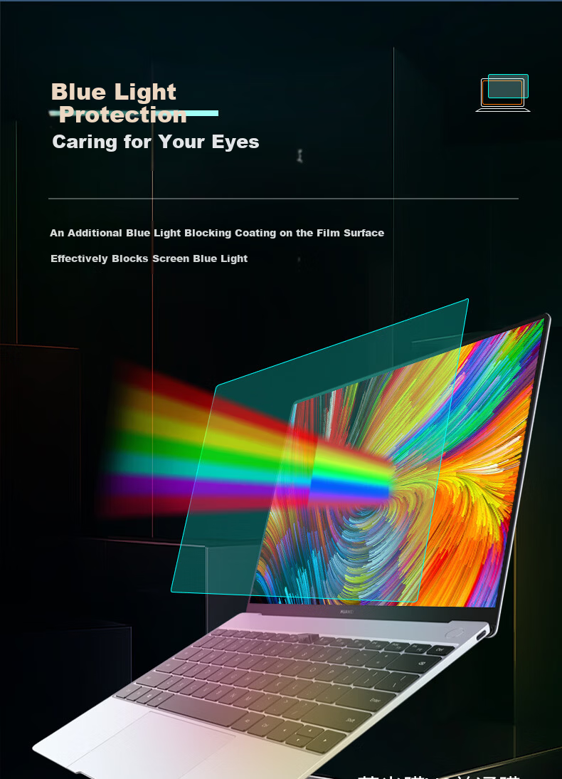Jiasu Anti-Glare Matte Blue Light Screen Protector for Huawei MateBook X Pro 24/23/22 14.2-inch Laptop 2