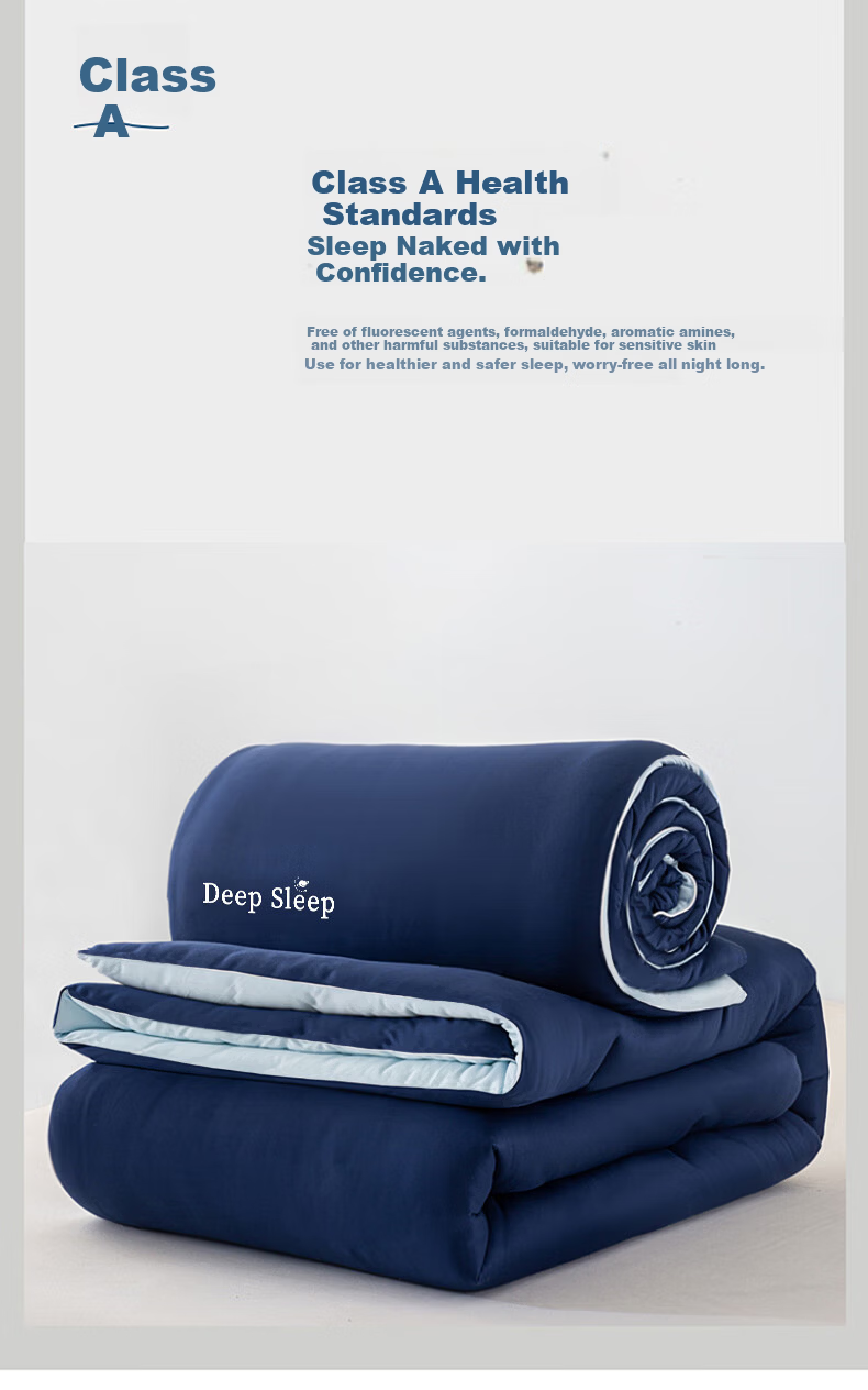 Grace Autumn Winter All-Season Single Student Dormitory Quilt 8lbs 200x230cm Deep Sleep Blue 12