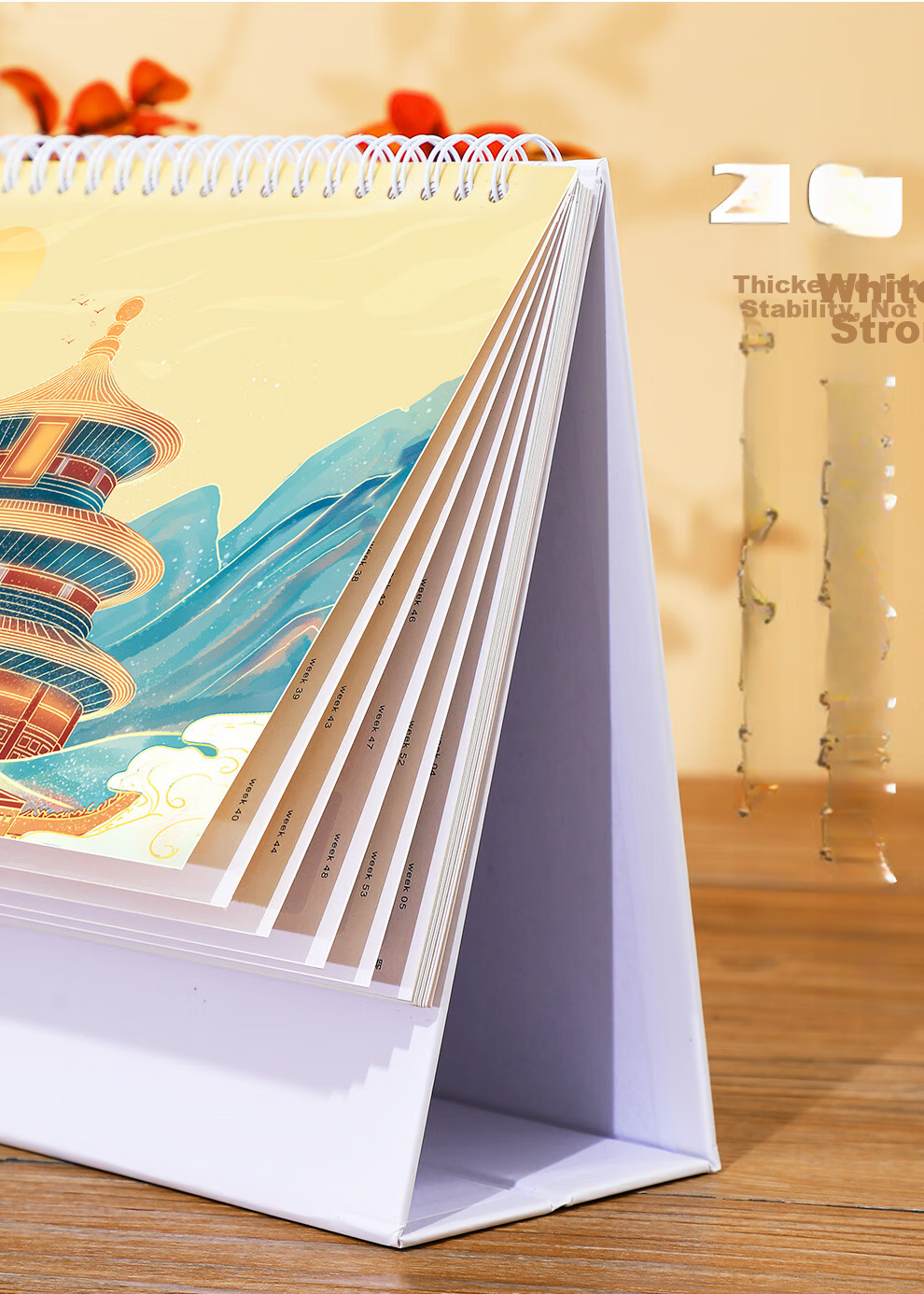 Langjie 2026 Desk Calendar Horse Year Large Grid Writing Planner Office Desktop Calendar Customizable 8