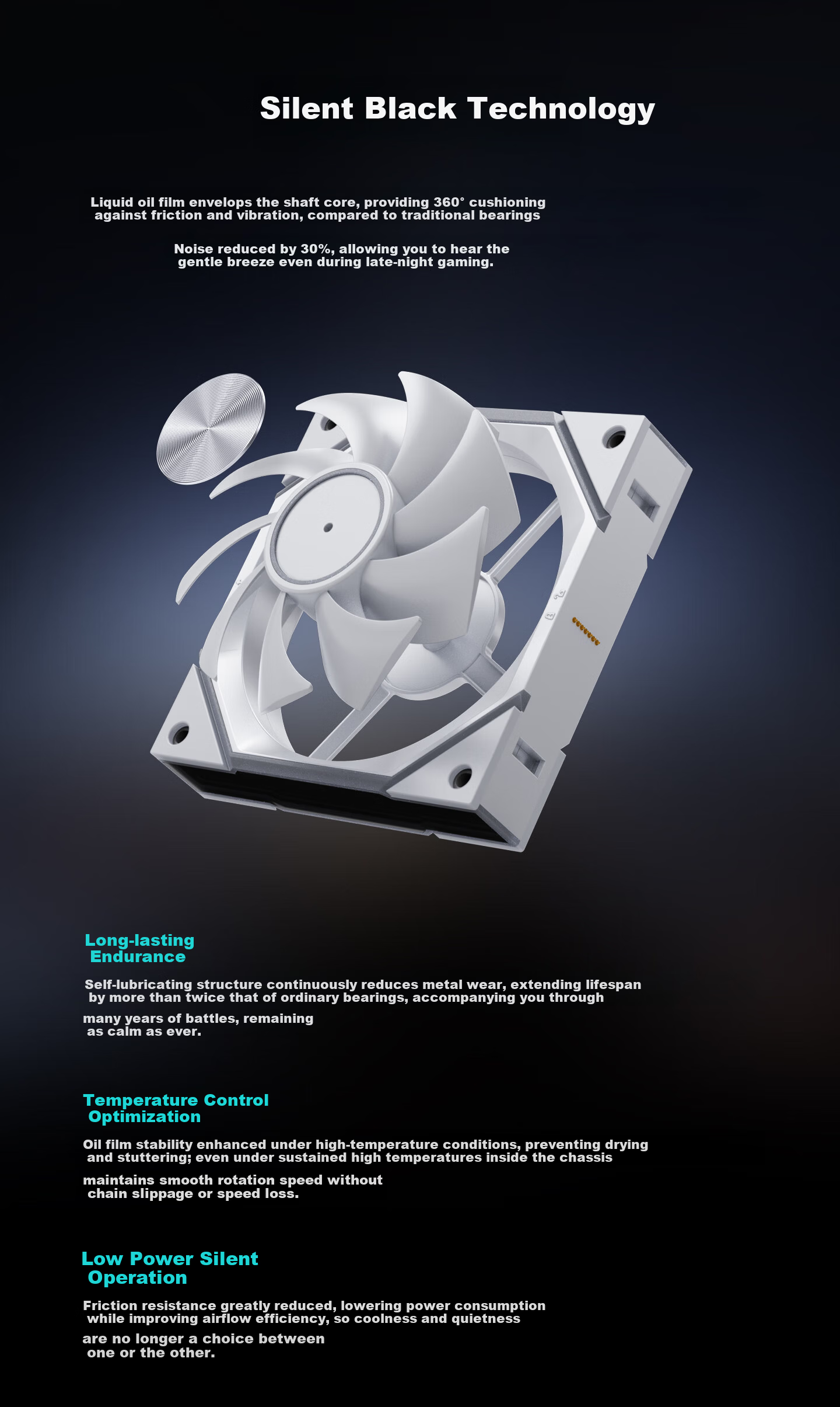 JEYI PC Case Building Block Fan ARGB Motherboard Sync PWM Temperature Control Noise Reduction Anti-Vibration Feet Infinite Lighting Effects Silent Cooling Computer Case Cooler 17
