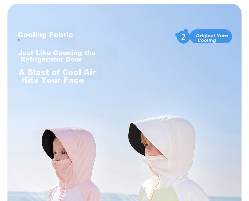 Betis Kids Sunscreen Jacket 3-4 Years Summer Coat Cape Boys Girls Cooling Breathable Sun Protection Hooded Jacket 16
