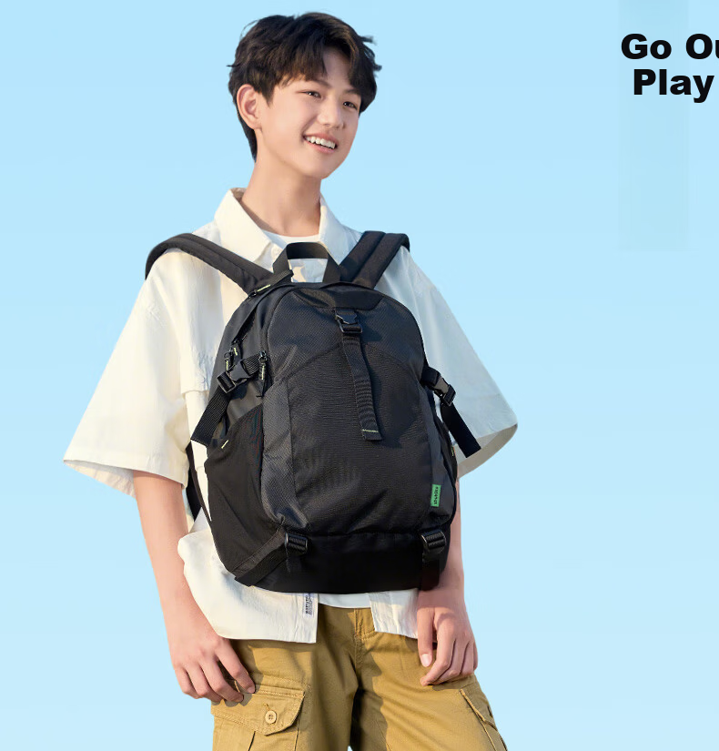 SHUKIKU Qingxing Backpack Youth Fashion Lightweight Travel Bag Large Capacity School Bag for High School Students Black 28
