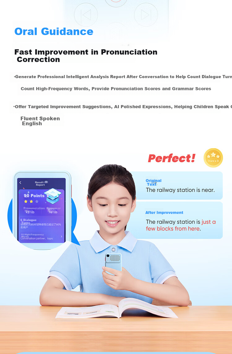Youdao Listening Treasure E7Pro 64G [AI All-in-One Photo] English Learning Machine Listening and Reading Device Portable Listening Ear Training Study Machine Research Learning Machine Photo Learning M 17