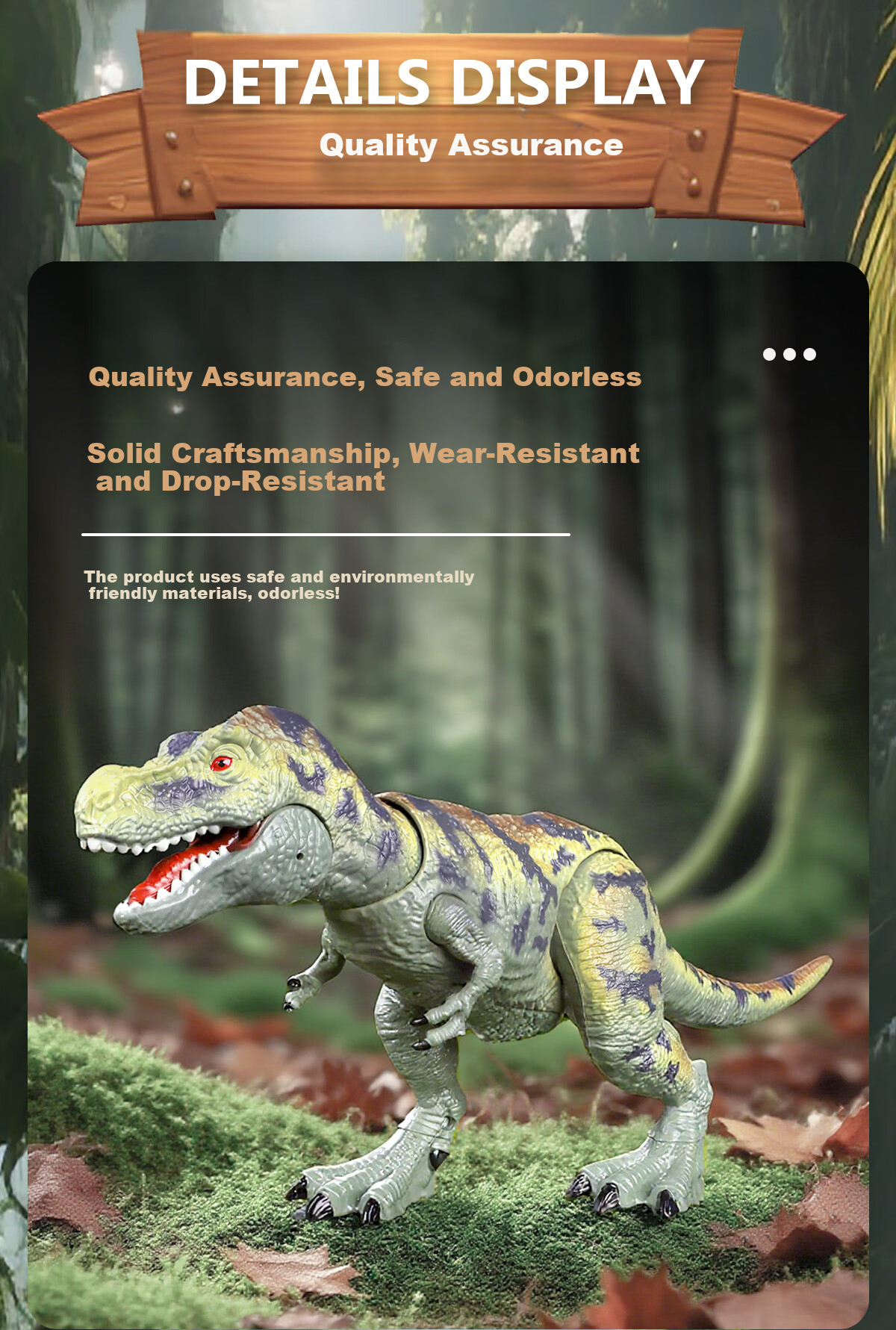 Bameika Large Intelligent Sound-Making Dinosaur Model Toy Realistic Jurassic Animal South Giant Beast Drago 6