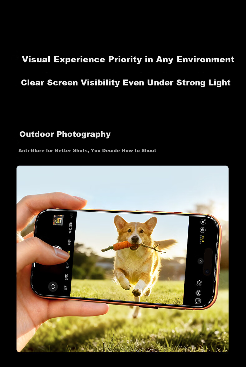 UGREEN 3D Curved AR Corning Ultra Tempered Glass Screen Protector for iPhone 17 Pro Max with Magnetic Sputtering AR Reflectance ≤0.75% 10