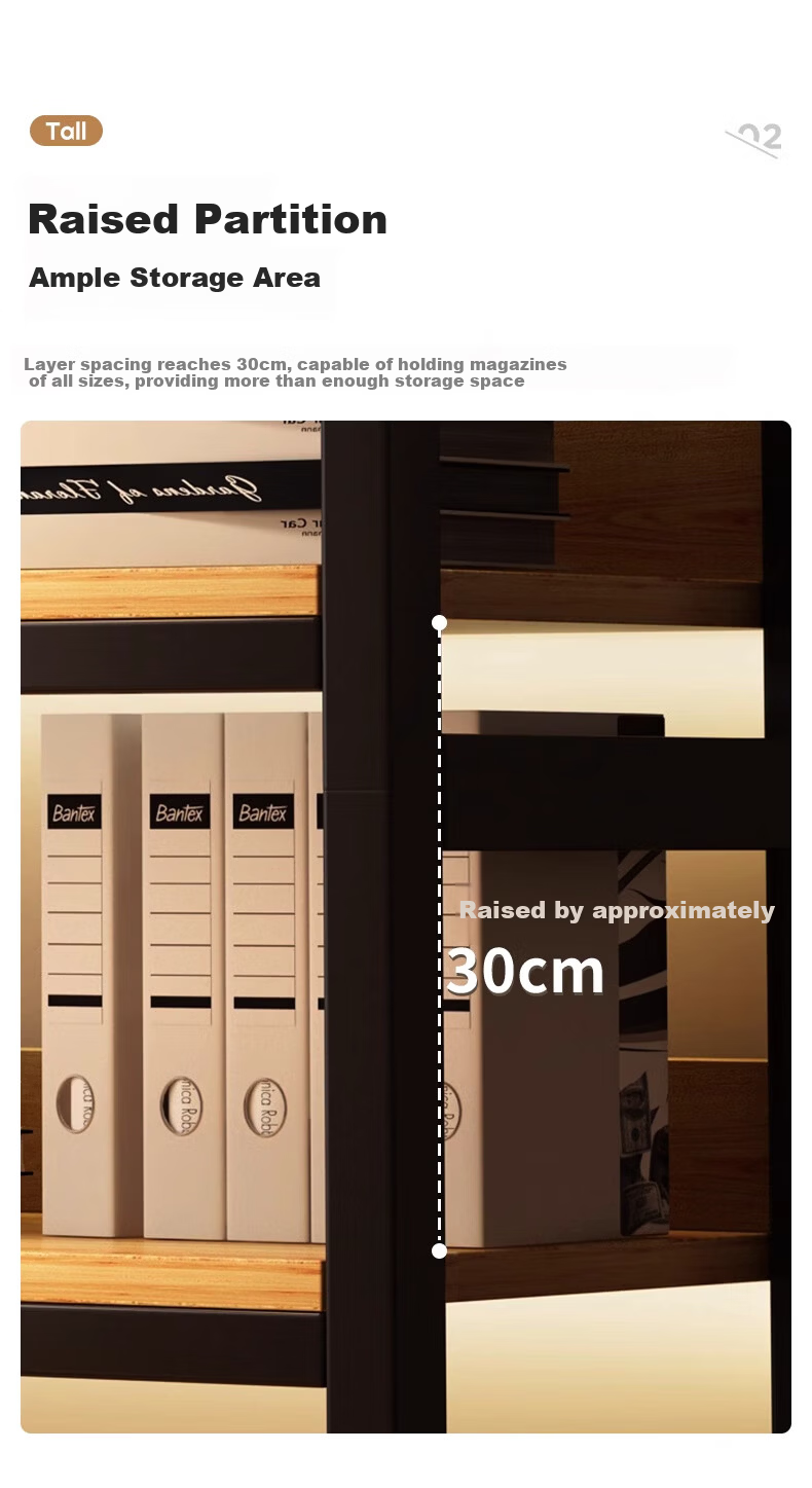 MSFE Steel Bookshelf Storage Rack Floor-standing Wall-mounted Multi-layer Display Shelf Six-tier 80*32*190cm 17