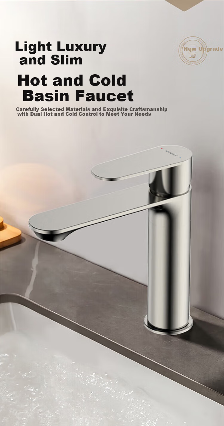 ARROW Basin Faucet Hot and Cold Water Bathroom Washbasin Faucet 41108MSS [15% Renewal Subsidy] 6