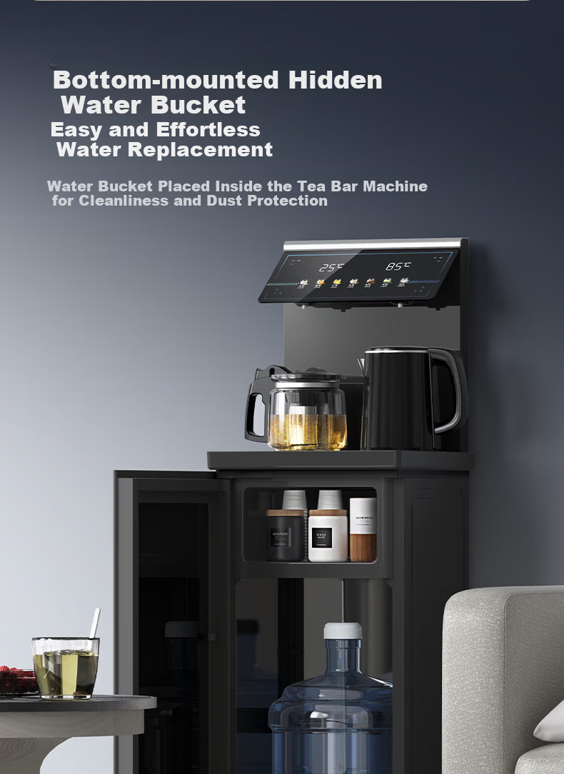 Meiling Tea Bar Machine Home Living Room Barrel Bottom Tea Bar Cabinet Intelligent Anti-Overflow Electric Kettle Office Standing Water Dispenser Sprinkler Tea Brewing MY-A151 Small Fountain MAX2.0 8