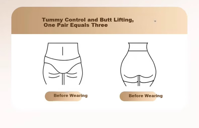 Herbal Original Color Probiotic Mulberry Silk Gusset High-Waist Tummy Control Polylactic Acid Jacquard Lace Nude Feel Women's Shaping Underwear 25