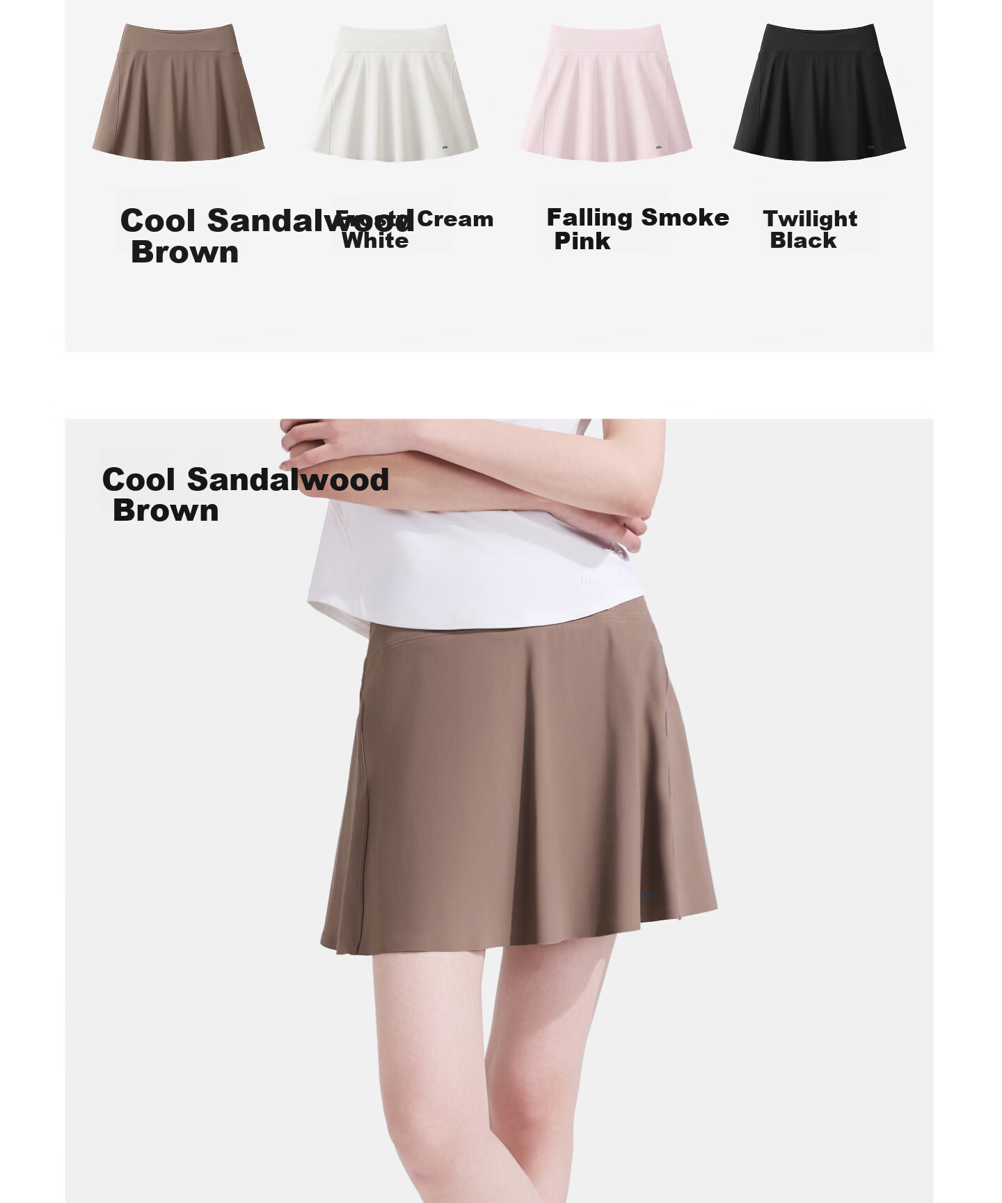 Beneunder Cooling Ultra-Lightweight High-Elasticity Women's Sports Outdoor Skort CC966 Cold Sand Brown S 23
