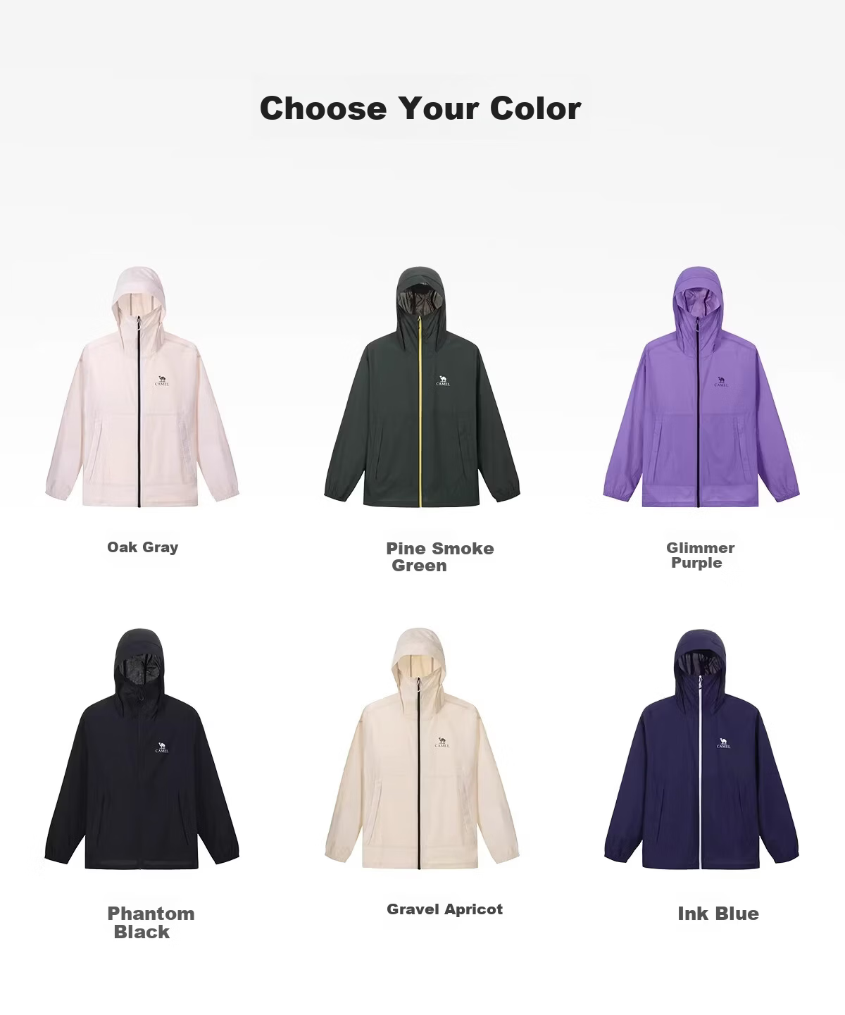 CAMEL [Wang Junkai Edition] Outdoor Sun Protection Jacket 2026 Spring Summer UV Protection Unisex Coat G028 12