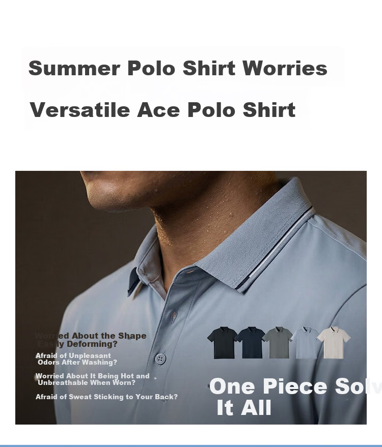 JD Jingzao Dry-Fit Polo Shirt Men Short Sleeve T-Shirt Spring Summer New Breathable Sports Casual Light Business Top Black S 1