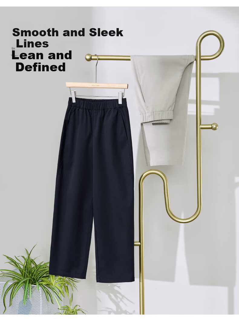 ESE-Y Laisai Cotton Lyocell Scythe Pants Women 26 Spring New Slim Fit Cropped Harem Straight Casual Pants Dark Blue 31 9