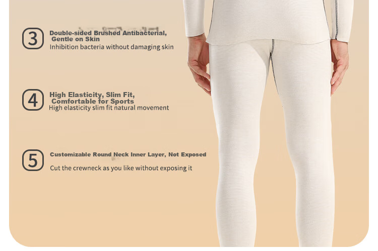MiiOW Cashmere Men's Thermal Underwear, 10A Antibacterial Seamless Heat-Generating Autumn Top And Pants Set for Men, New Style 2026 13