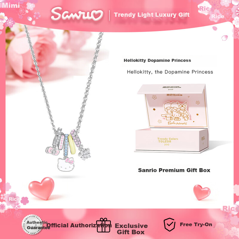 ChaoSeHui Hello Kitty Dopamine Necklace Women's Pendant Birthday Gift Luxury Girlfriend Necklace 3230