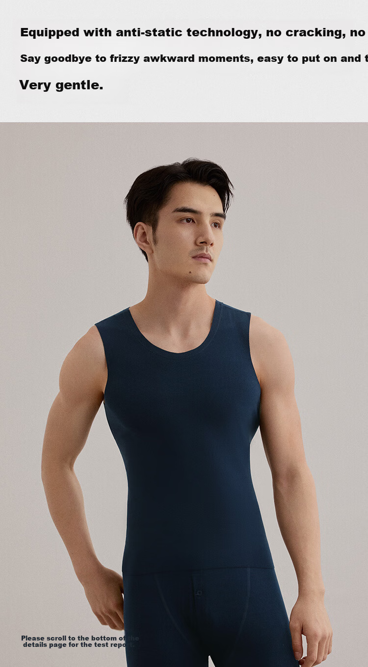 HLA [Xiao Huo-Air7] Men's Thermal Vest Double-Sided Fleece 230g Antibacterial Heating Warm Jacket Vest 2-Pack 6