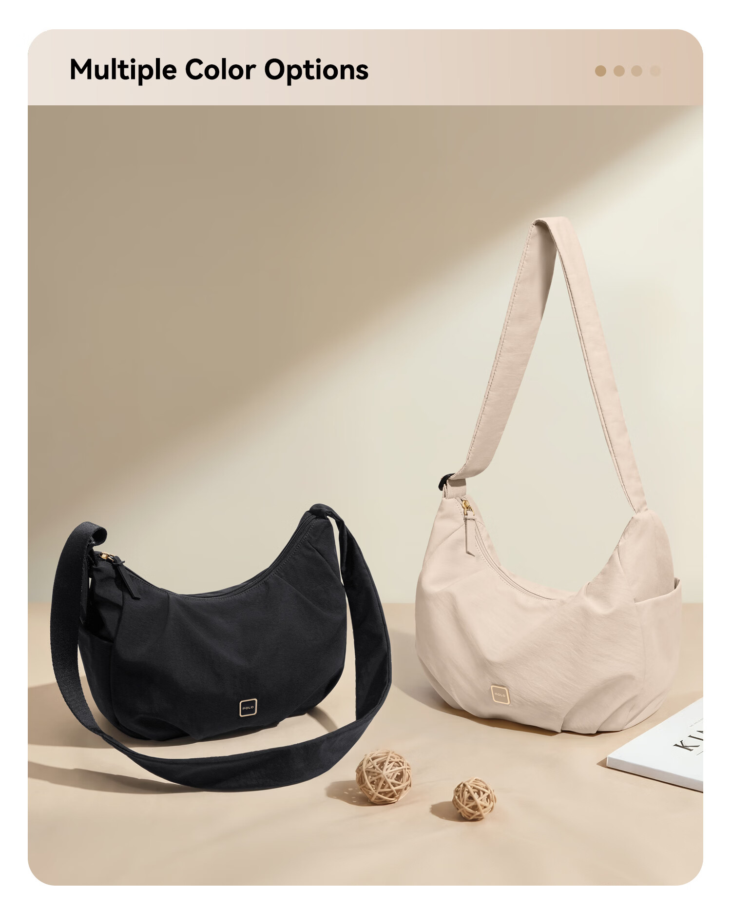 POLO Women's Large Capacity Shoulder Bag Crossbody Bag 10.9-inch iPad Bag Multi-compartment Phone Bag Sports Crossbody Bag 2