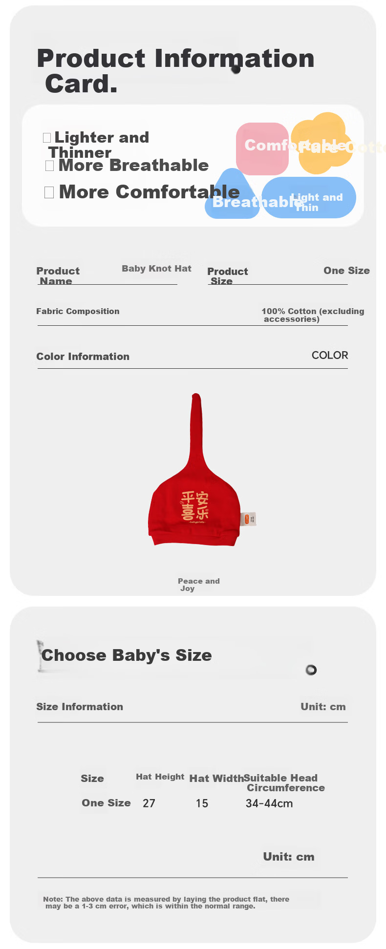 Babyprints Newborn Baby Hat Red Cotton Infant Cap for Spring Festival Protecting Fontanelle Unisex 4