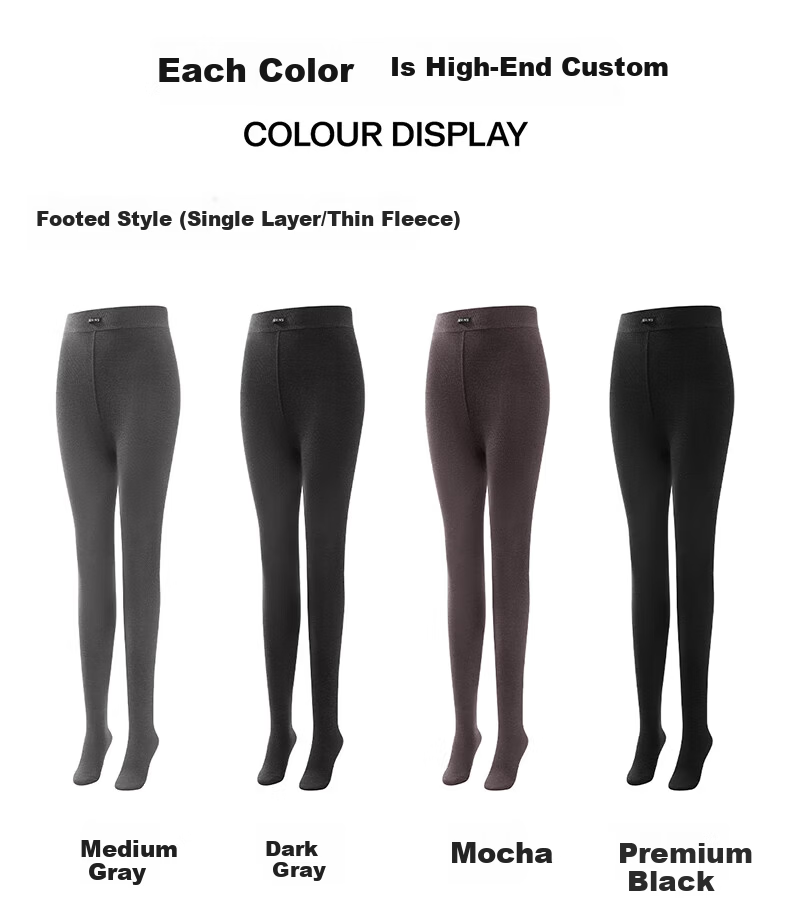 Herbal Original New Thermal Pants Outerwear Leggings Cold-Resistant Cotton Pants for Women Medium Gray Light Warm Footed L 17