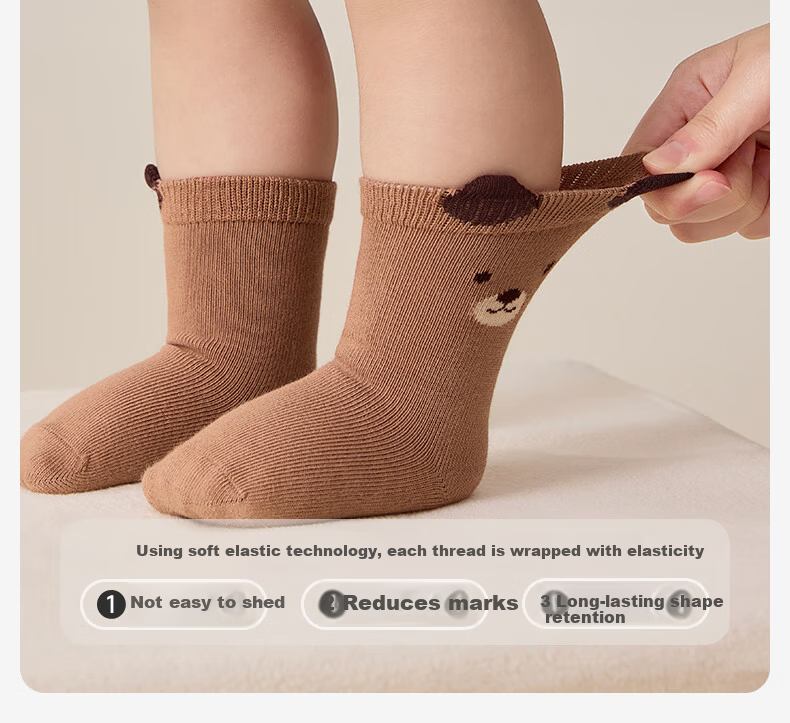 Niduoxiong Newborn Baby Socks, Pure Cotton Class A Children's Socks for Spring, Autumn And Winter, 0 to 3 Months, Newborn Infant Socks, Small Preemie Socks 5