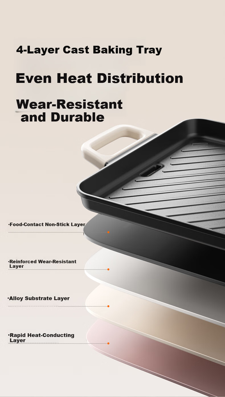 SUPOR Electric Grill Pan Electric Barbecue Oven Multifunctional Household Large Capacity 1800W High Power Fast Heating Easy-to-Clean BBQ Grill GJ4025P801 18