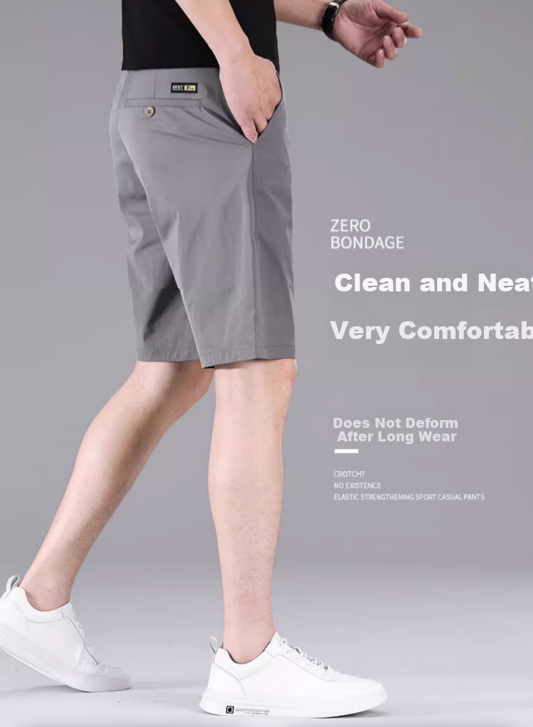 Playboy Ice Silk Men's Five-Point Shorts Summer Thin Breathable Quick-Dry New Business Casual Versatile Mid-Length Pants Trend 3