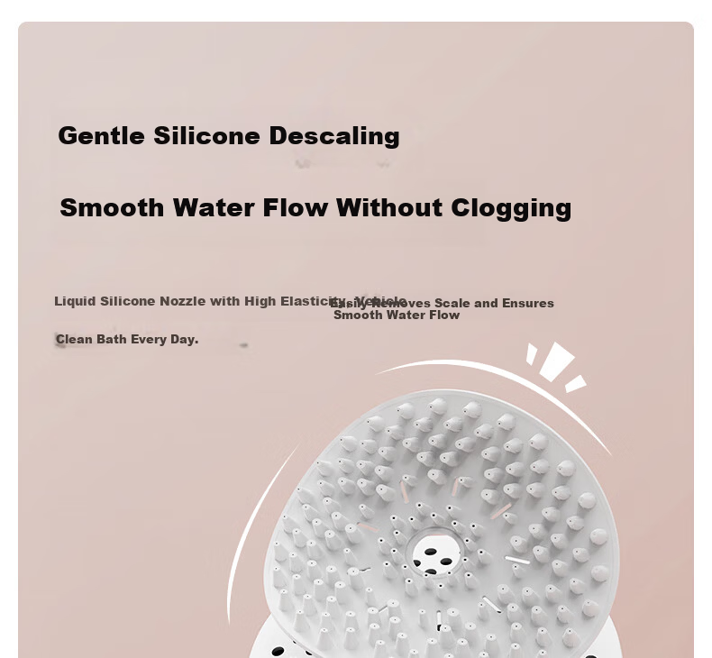 JOMOO Bright Silver Integrated Lifting Silicone Descaling Three-Function Split Shower Set Spray Gun Model 35324-592/1B-1 15