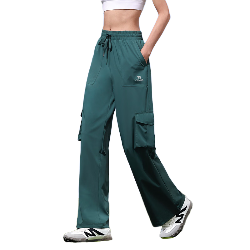 CAMEL Ice Cooling Sun Protection Workwear Women's Casual Outdoor Sports Long Pants Y25BAVLZ006 Marsh Green S
