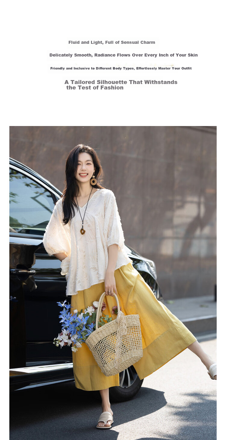 Demana Romantic Storm Summer Elegant Wind Shawl Sleeve Irregular Loose Slim Fit Petite Shirt for Women High-End Feel 3