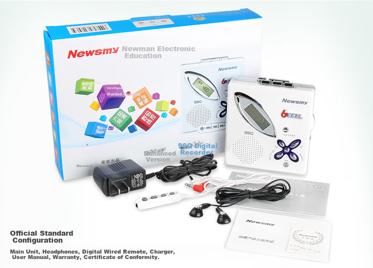 Newman Smart Hearing Repeater English Portable Learning Machine Hearing Treasure DL180 MP3 White 128GB for Primary and Middle School Synchronized Textbook Oral Practice and Listening Training 6