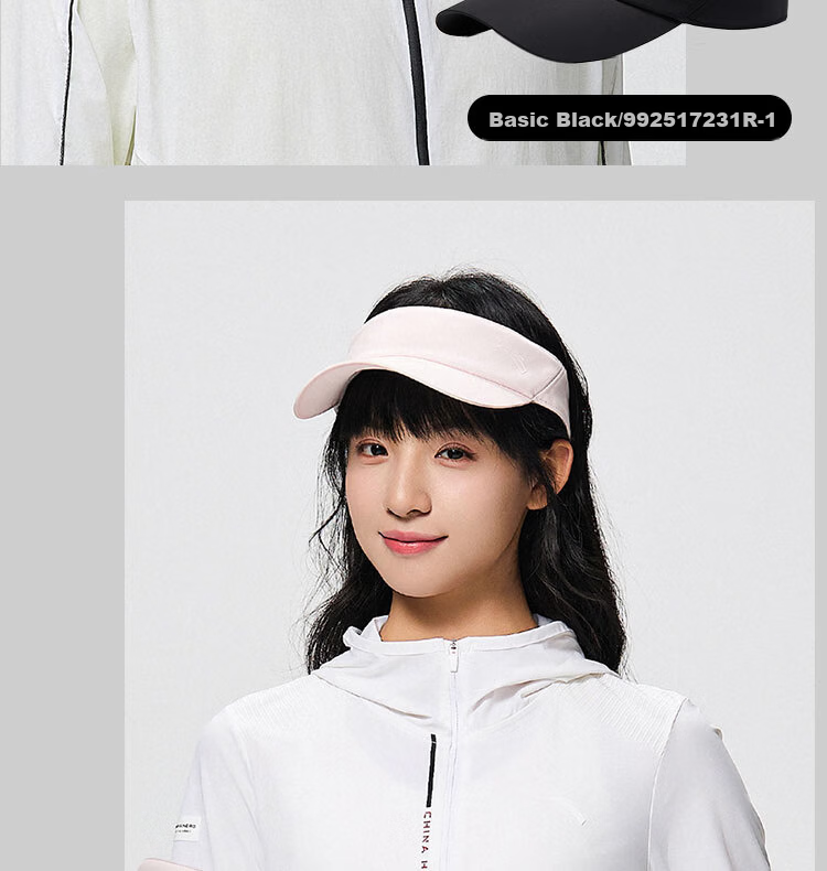 Anta Unlined Cap Unisex Sports Marathon Running Sweat-Absorbing Quick-Dry Sun Protection Adjustable Lightweight Outdoor Sports Hat 8