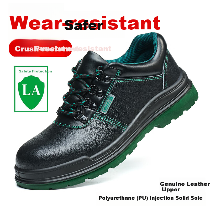 Dinggu Men's Safety Work Shoes Anti-Smash Anti-Puncture Steel Toe Cap Steel Midsole Solid Sole JD1602Blv38