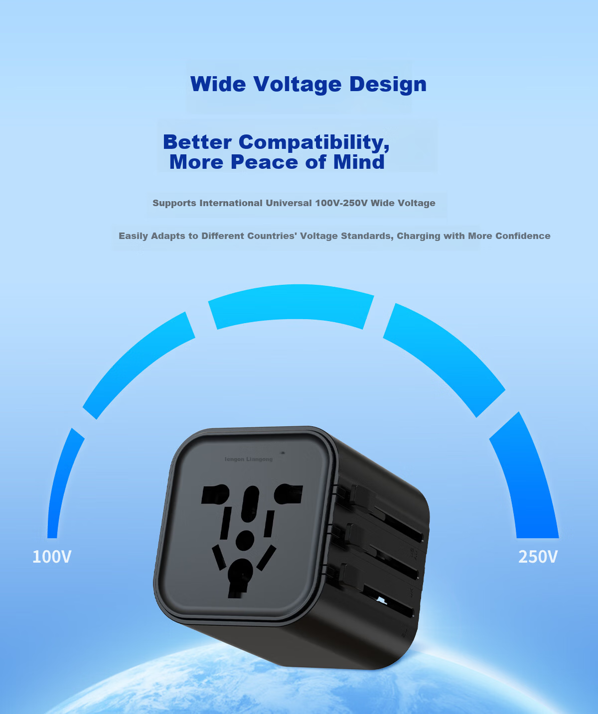 Lengon International Travel Adapter Plug - Universal Worldwide Power Converter for UK EU US AU Standards 8