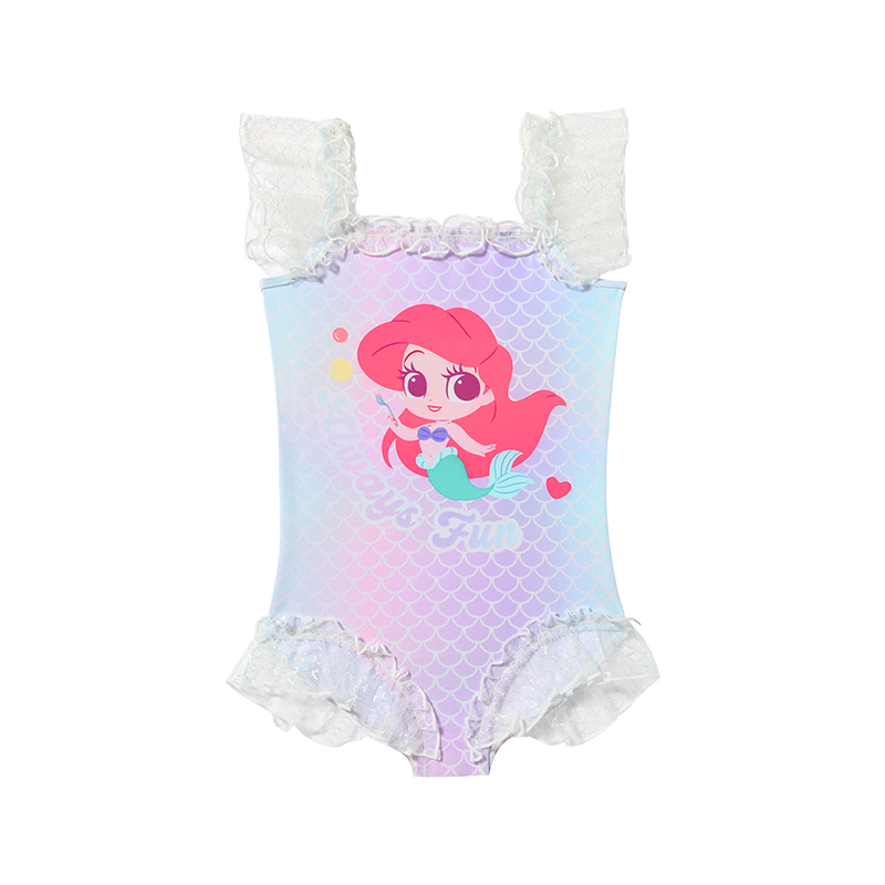 Disney Kids Girls One-Piece Triangle Swimsuit Bathing Suit Toddler Baby Cute Swimwear D36025S2G Pink 130