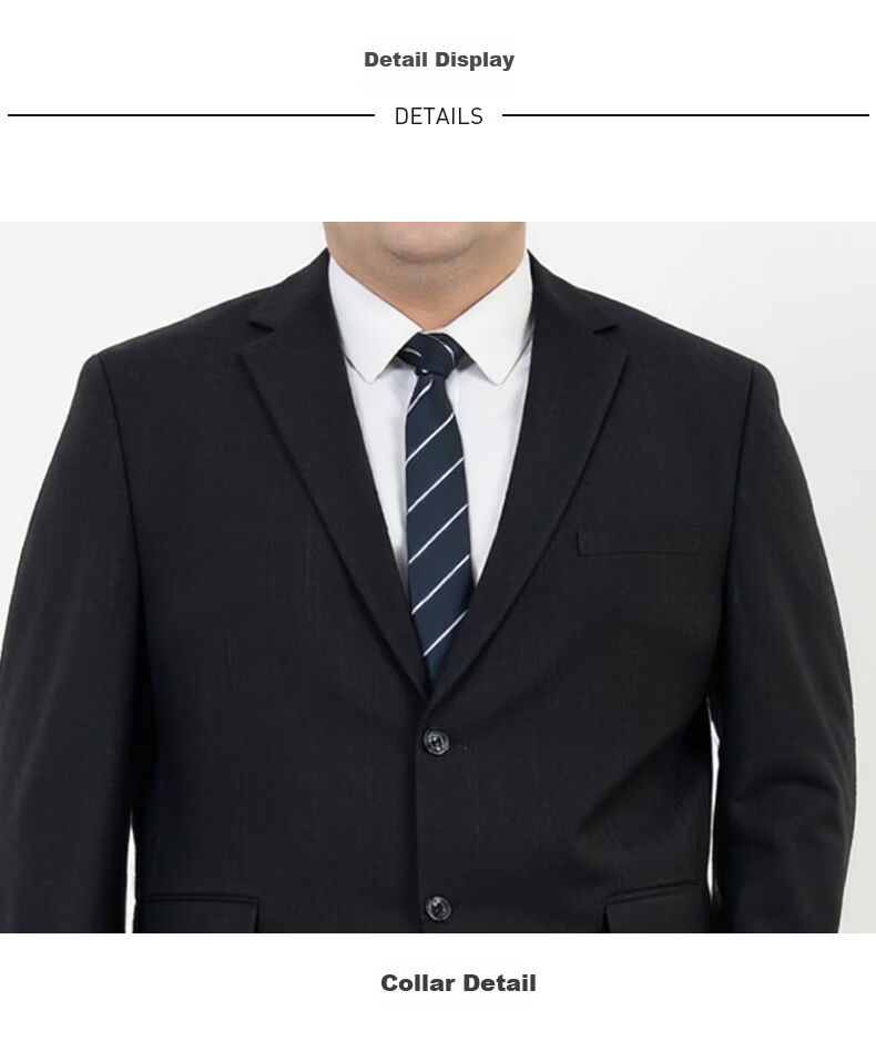 ROMON Plus Size Business Casual Large Size Men's Suit Jacket Loose Fit Big and Tall Blazer 12