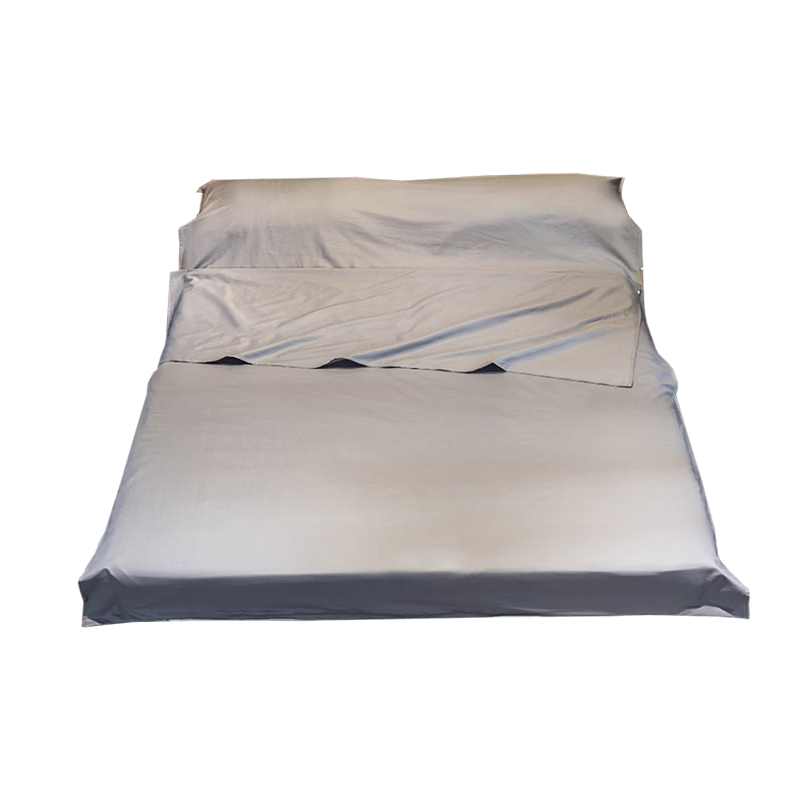Etravel Anti-Dirt Sleeping Bag Travel Business Trip Bedding Sheet Quilt Cover Pillowcase Set Gray 180*210cm