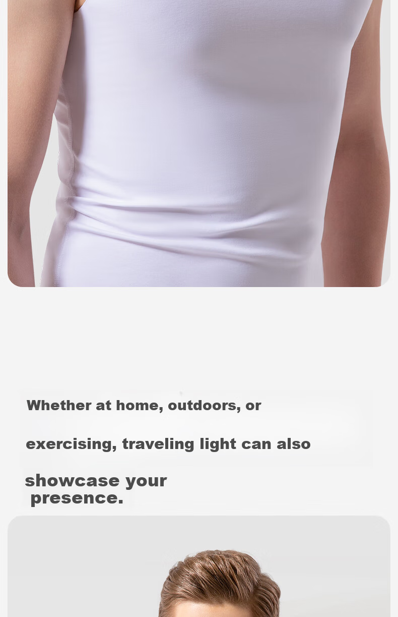 Jianyun Seamless Modal Men's Slim Fit Sports Tank Top Racerback Fitness Thin Undershirt Summer Base Layer 5